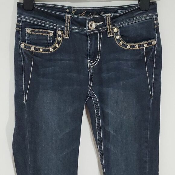 L.a Idol 28x34 Dark Wash Size 3 Boot Cut Jeans - Picture 2 of 7